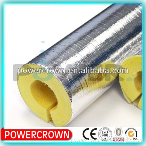 heat resistant centrifuge glass wool pipe insulation with aluminium foil
